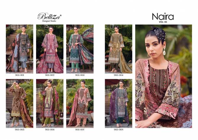 Naira Vol 45 By Belliza Printed Pure Cotton Dress Material Wholesale Clothing Suppliers In India
